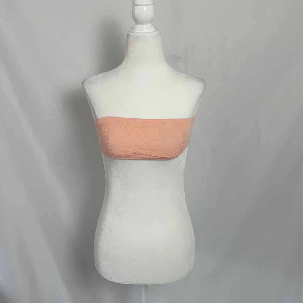 Forever 21 Pink Lace Front strapless Bra Size S